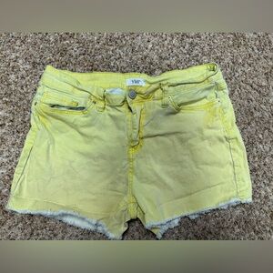 YMI Yellow Jean Shorts Vibrant Cut-Off Style